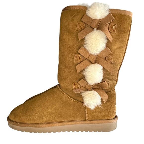 Womens Koolaburra by UGG Victoria Tall 1015875 Faux Fur Lined Snow Boot Brown - Picture 1 of 5